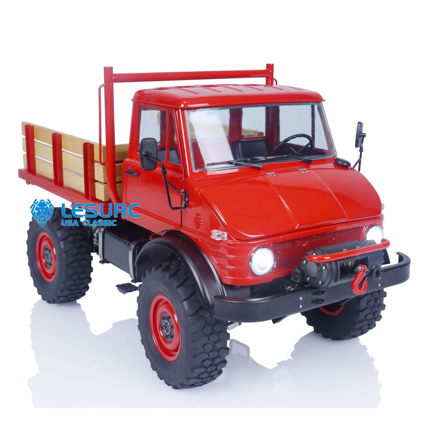 1/10 LESU 4x4 Metal RC Off-Road Vehicles for Unimog U406 Painted Assembled Car