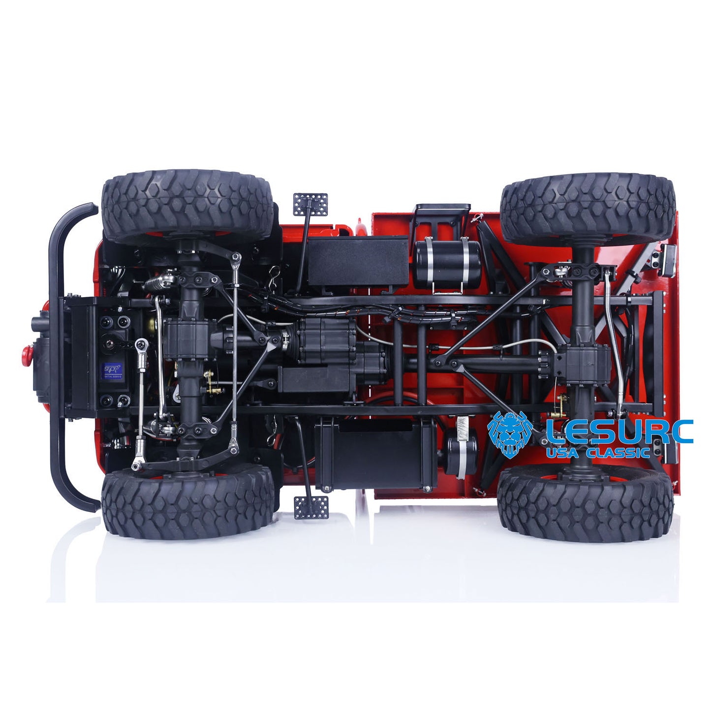 1/10 LESU 4x4 Metal RC Off-Road Vehicles for Unimog U406 Painted Assembled Car