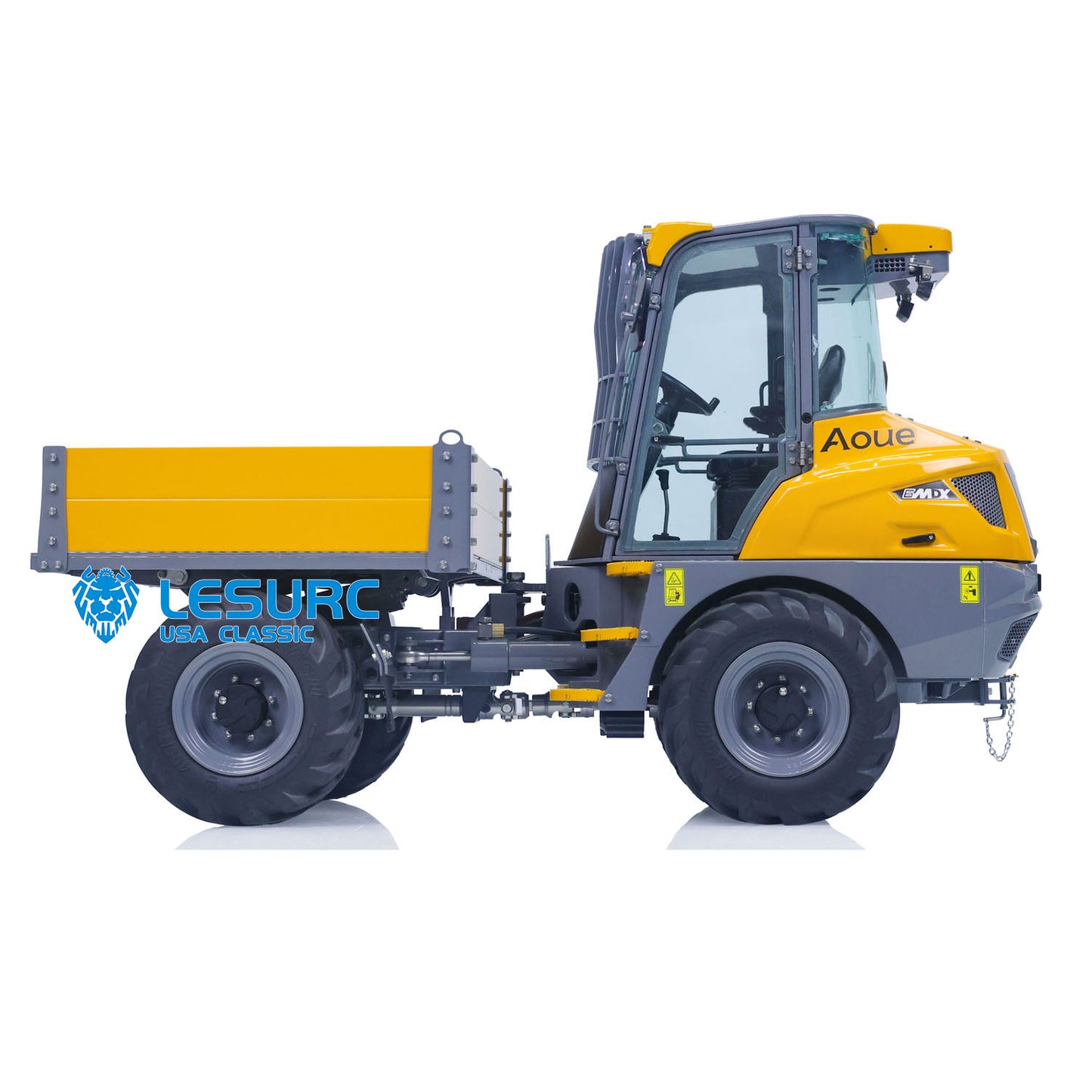 LESU 6MDX-B 1/14 Metal Hydraulic 4x4 RC Dump Truck with Differential Lock Axles Sound Light System for Engineering Vehicle Enthusiast
