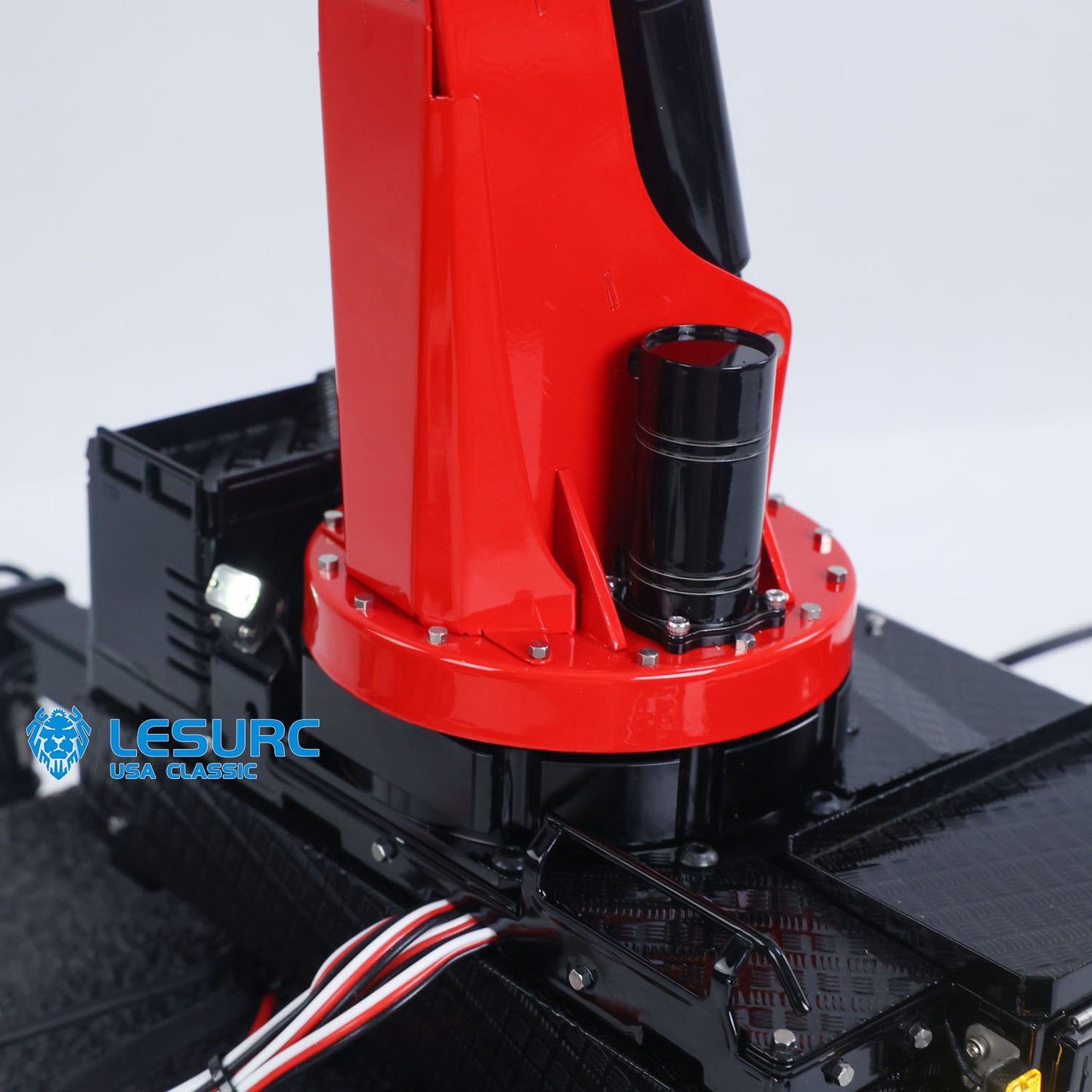 LESU 1/14 RC Hydraulic Crane with Base LED Lights Brushless ESC for RC Truck Model Construction Vehicle Hobby Enthusiasts