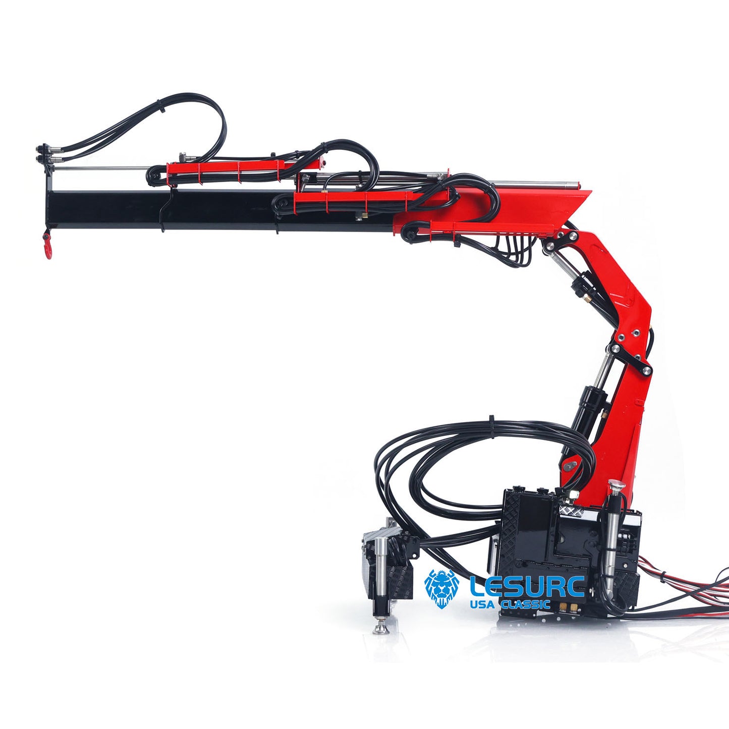 LESU 1/14 RC Hydraulic Crane with Base LED Lights Brushless ESC for RC Truck Model Construction Vehicle Hobby Enthusiasts