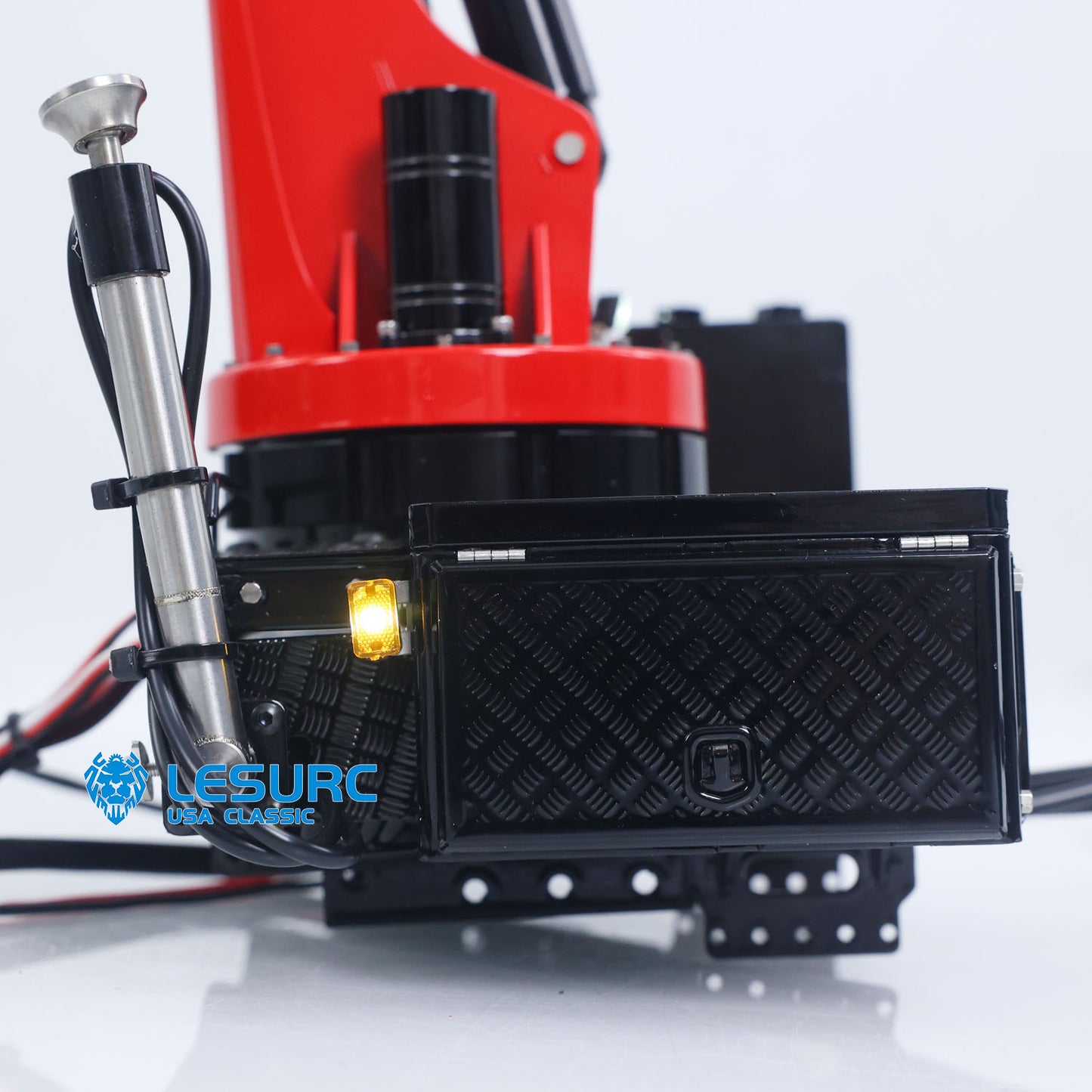 LESU 1/14 RC Hydraulic Crane with Base LED Lights Brushless ESC for RC Truck Model Construction Vehicle Hobby Enthusiasts