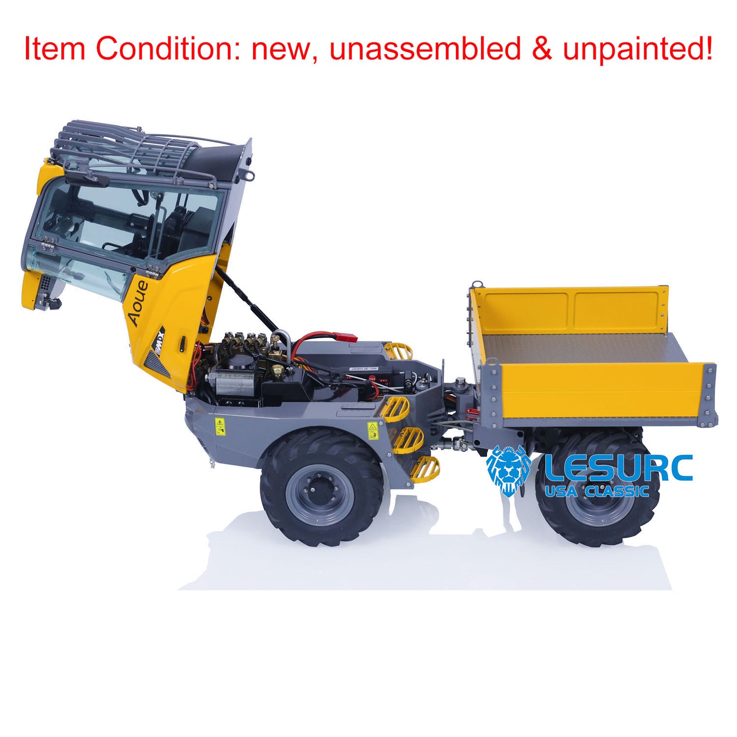 LESU 6MDX-B Metal 1/14 RC Hydraulic Dump Truck Remote Controlled Tipper Electric Car KIT Unpainted Hobby Model