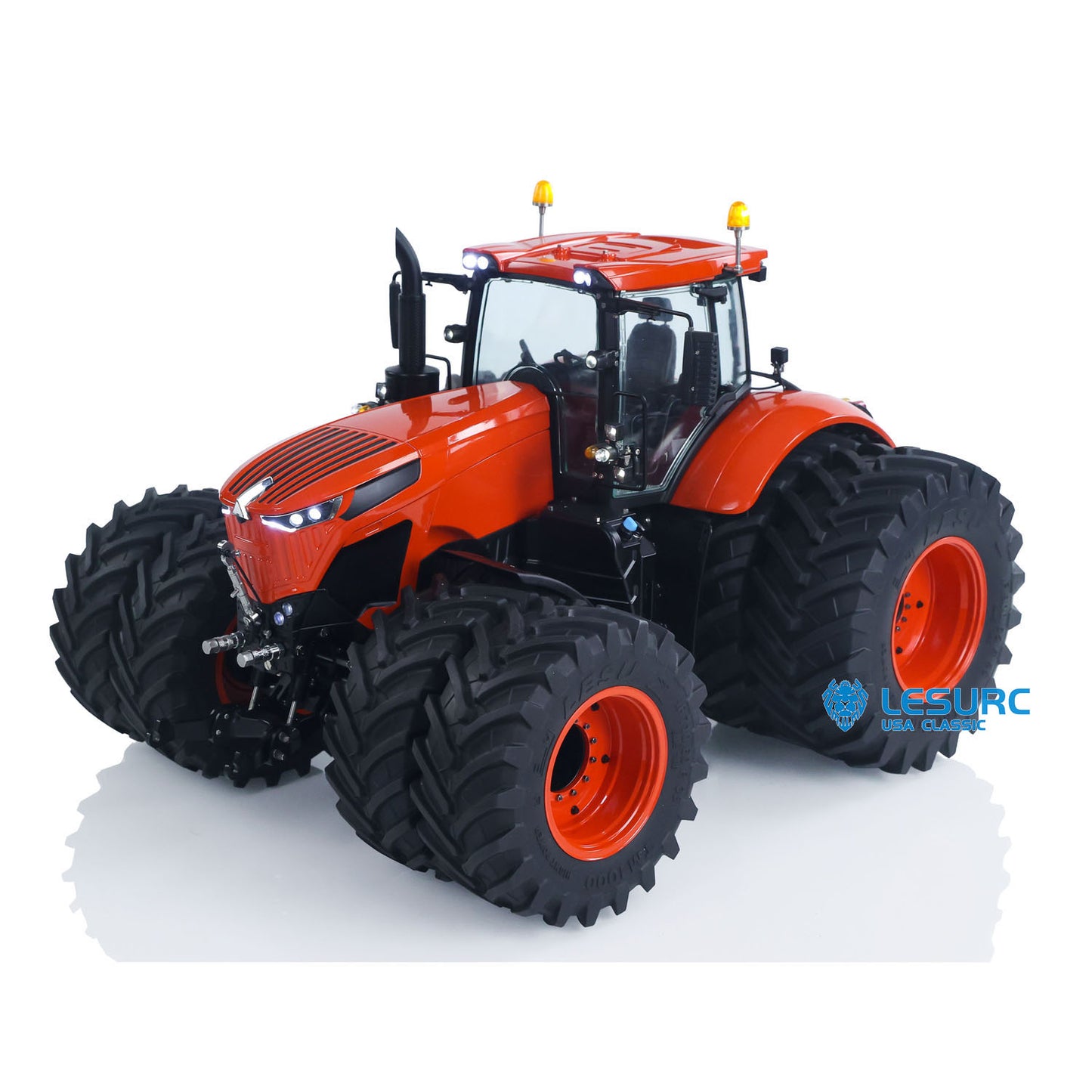 LESU AOUE 1050 Metal 1/14 Hydraulic RC Tractor Model 4x4 Agricultural Vehicle Double Wheels Frsky XE Radio Battery Smoke Sound