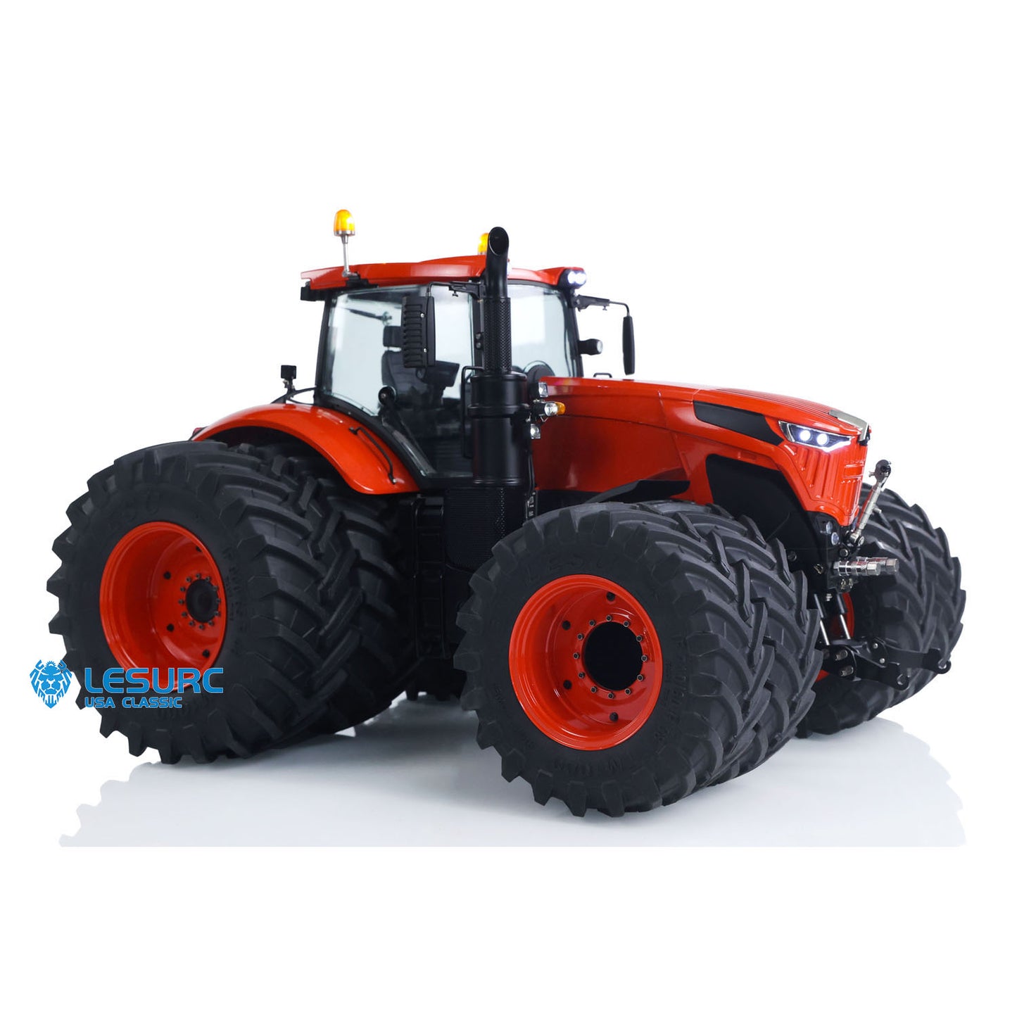 LESU AOUE 1050 Metal 1/14 Hydraulic RC Tractor Model 4x4 Agricultural Vehicle Double Wheels Frsky XE Radio Battery Smoke Sound