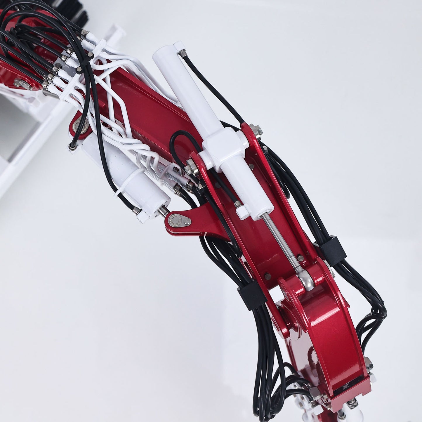 Metal LESU 1/14 Hydraulic RC Excavator MC15 4 Arms Construction Vehicle 9 Ways Valve Dual Pumps Light Sound ST8 Radio System