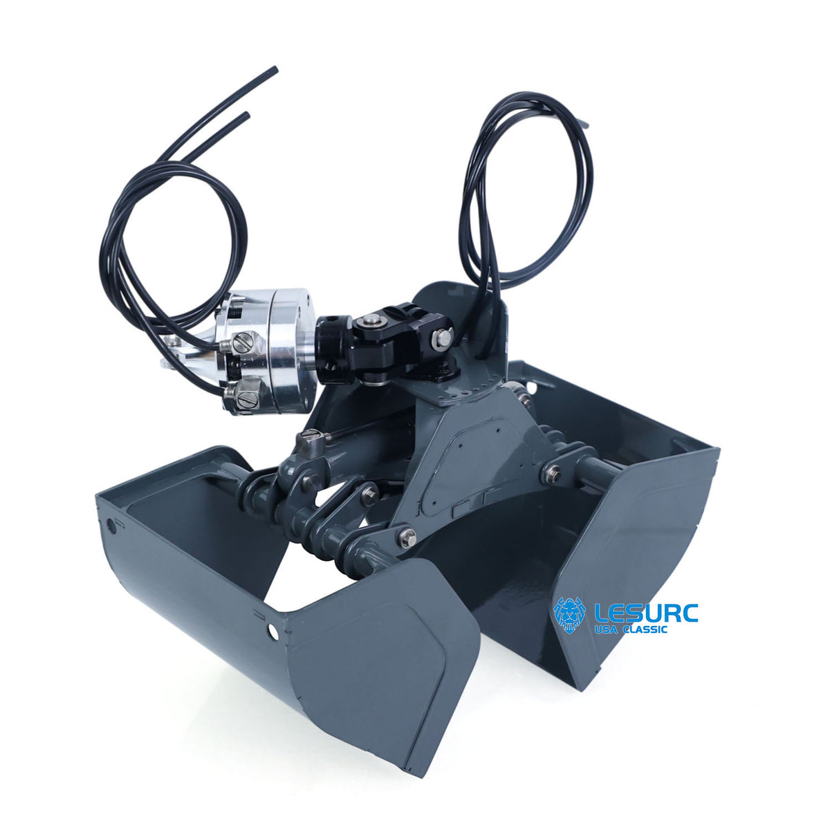 IN Stock 270 degrees Rotating LESU Metal Clamshell Bucket for DIY 1/14 RC Hydraulic Crane of Excavator Dumper Remote Control Tractor Truck