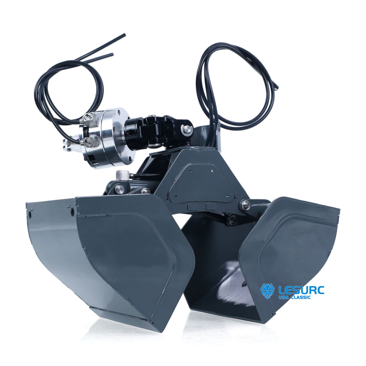 IN Stock 270 degrees Rotating LESU Metal Clamshell Bucket for DIY 1/14 RC Hydraulic Crane of Excavator Dumper Remote Control Tractor Truck