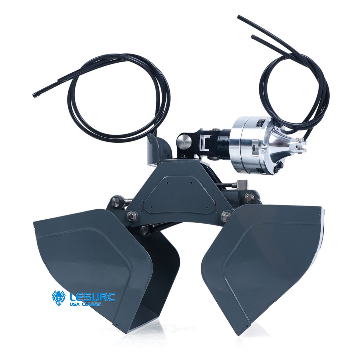 IN Stock 270 degrees Rotating LESU Metal Clamshell Bucket for DIY 1/14 RC Hydraulic Crane of Excavator Dumper Remote Control Tractor Truck