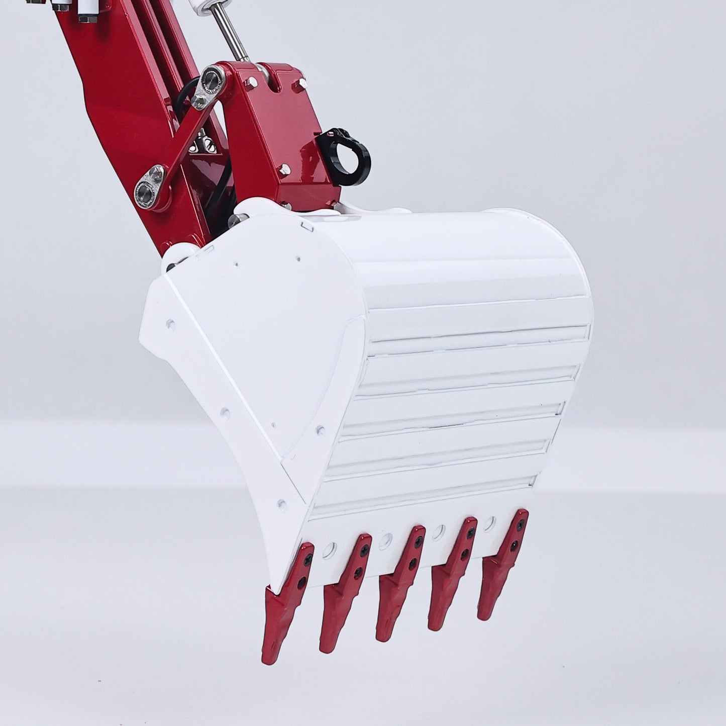 Metal LESU 1/14 Hydraulic RC Excavator MC15 4 Arms Construction Vehicle 9 Ways Valve Dual Pumps Light Sound ST8 Radio System