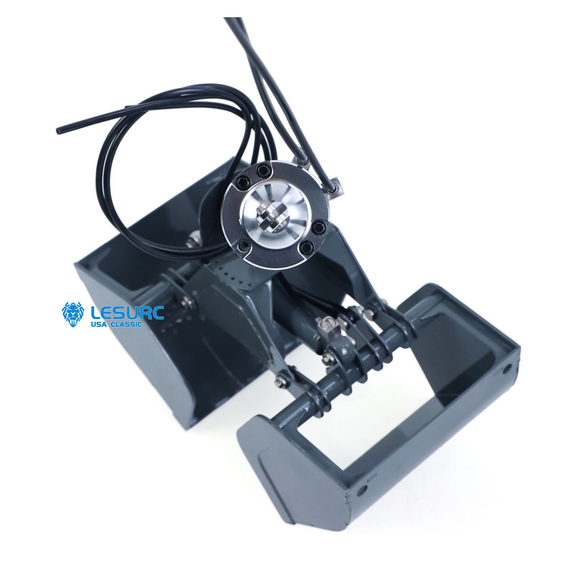 IN Stock 270 degrees Rotating LESU Metal Clamshell Bucket for DIY 1/14 RC Hydraulic Crane of Excavator Dumper Remote Control Tractor Truck