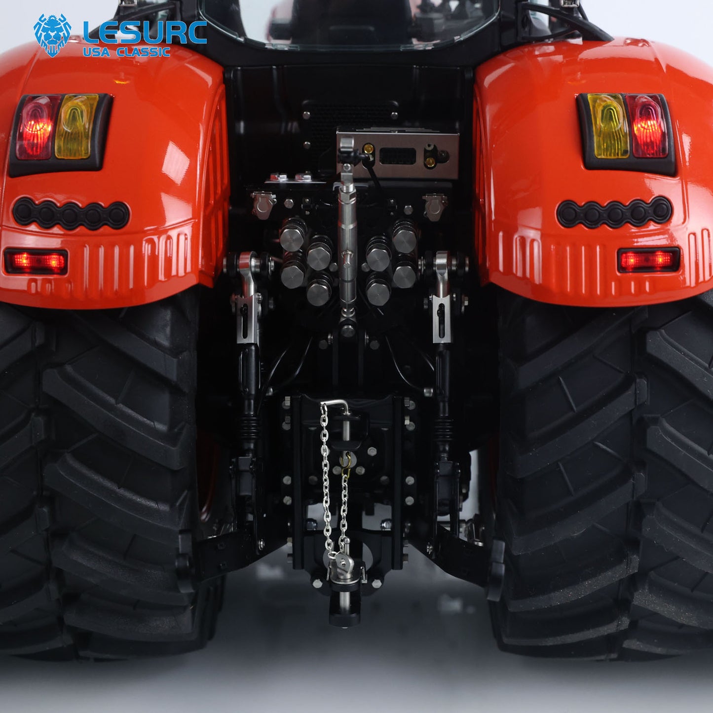 LESU AOUE 1050 Metal 1/14 Hydraulic RC Tractor Model 4x4 Agricultural Vehicle Double Wheels Frsky XE Radio Battery Smoke Sound