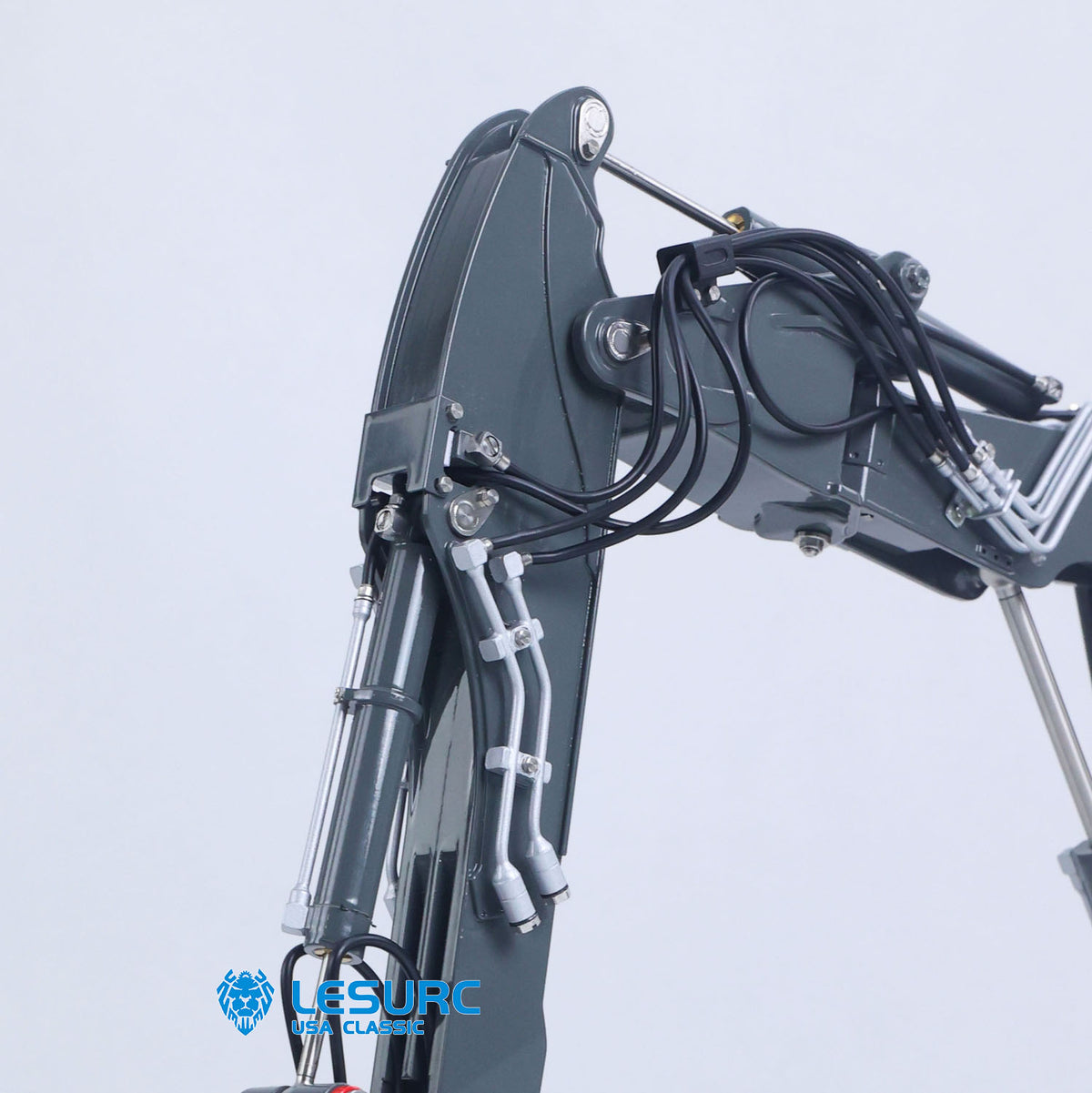 LESU MC15 4 Arms Metal 1/14 Hydraulic Remote Control Excavator KIT Model RC Digger Dual Pumps 9 Ways Valve Light Sound Motor