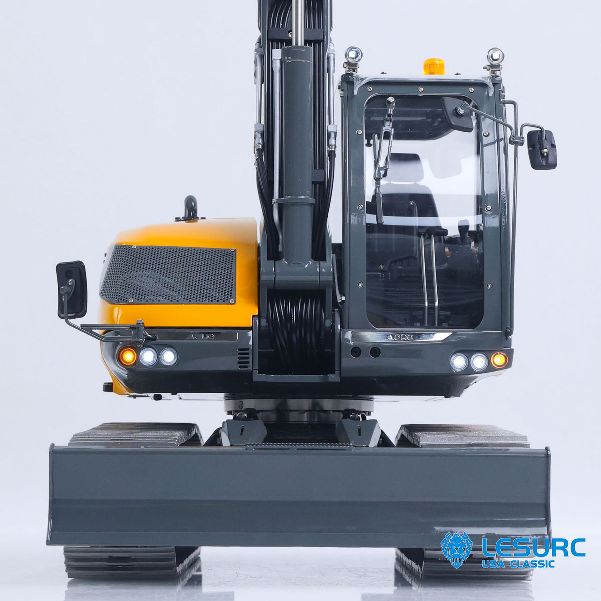 LESU MC15 4 Arms Metal 1/14 Hydraulic Remote Control Excavator KIT Model RC Digger Dual Pumps 9 Ways Valve Light Sound Motor