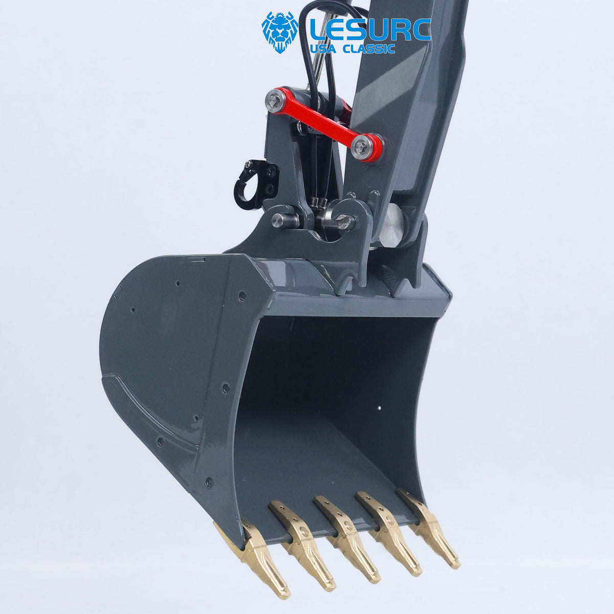 LESU MC15 4 Arms Metal 1/14 Hydraulic Remote Control Excavator KIT Model RC Digger Dual Pumps 9 Ways Valve Light Sound Motor