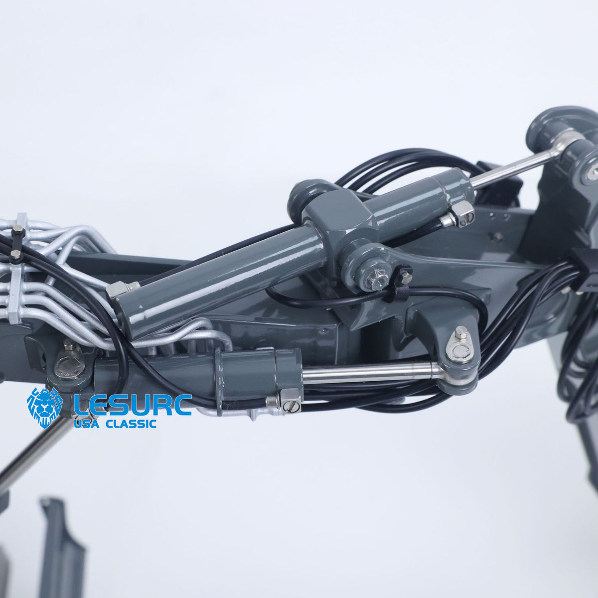 LESU MC15 4 Arms Metal 1/14 Hydraulic Remote Control Excavator KIT Model RC Digger Dual Pumps 9 Ways Valve Light Sound Motor