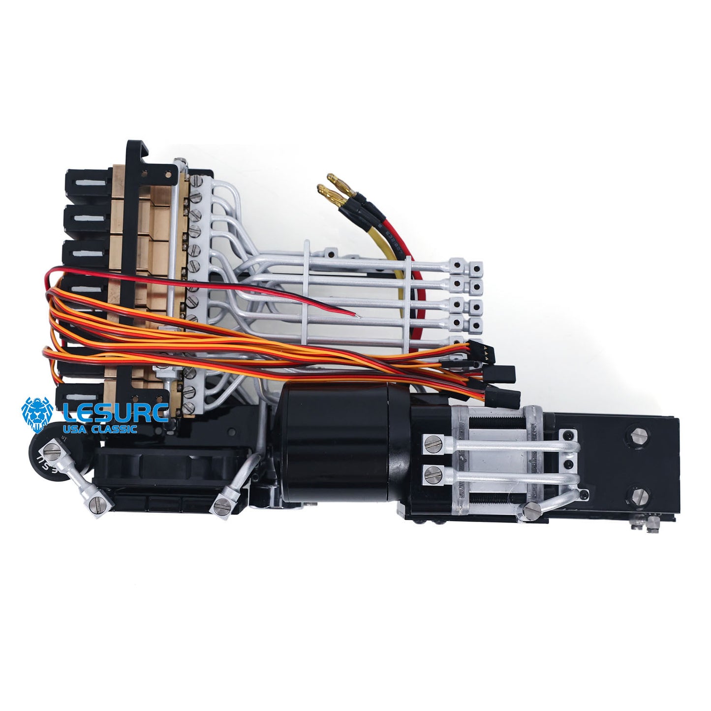 LESU Aoue-LR945 1/14 Metal 3Arms RC Hydraulic Excavator B0017 with 7 Ways Valves Light System for Digger Scale Model Builders