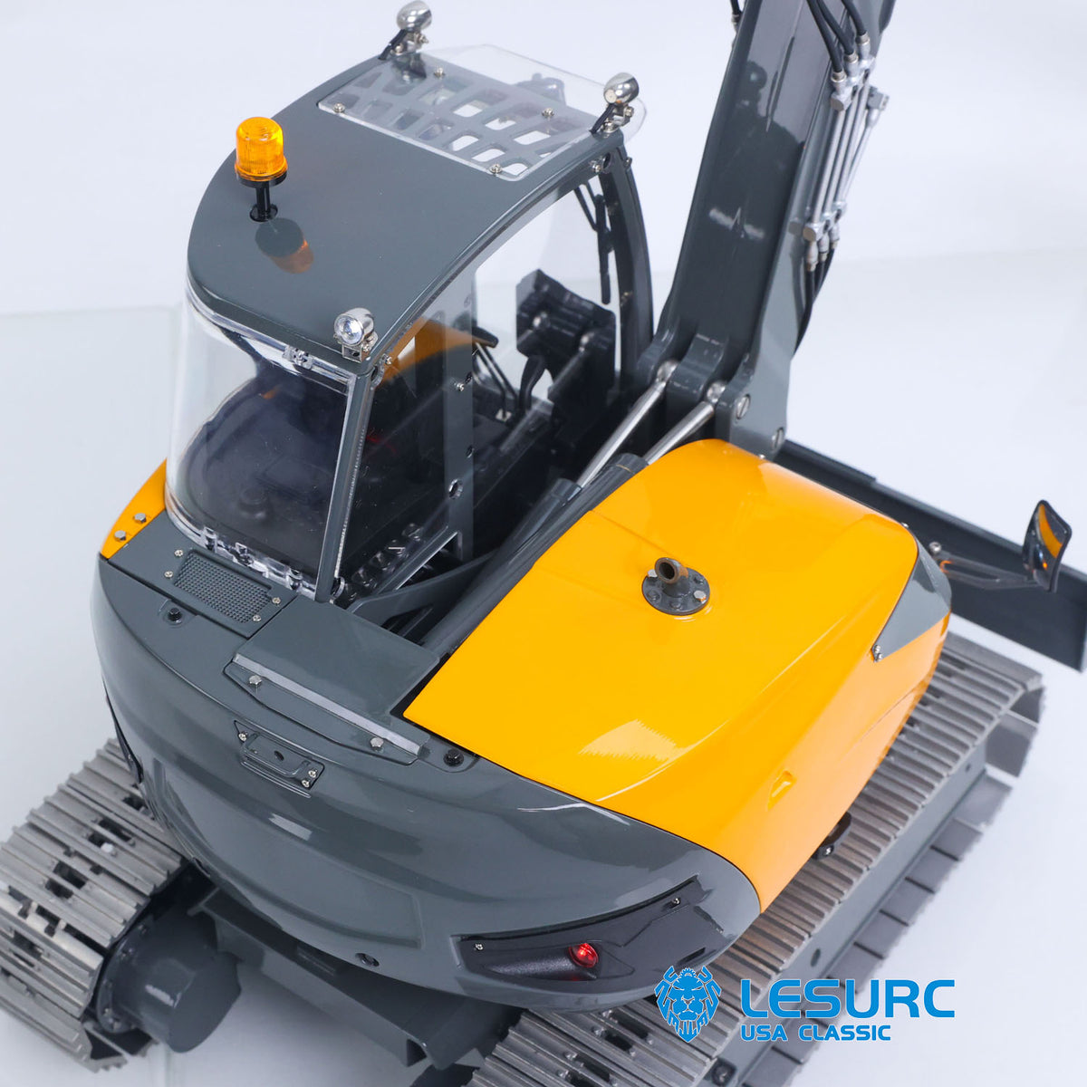 LESU MC15 4 Arms Metal 1/14 Hydraulic Remote Control Excavator KIT Model RC Digger Dual Pumps 9 Ways Valve Light Sound Motor