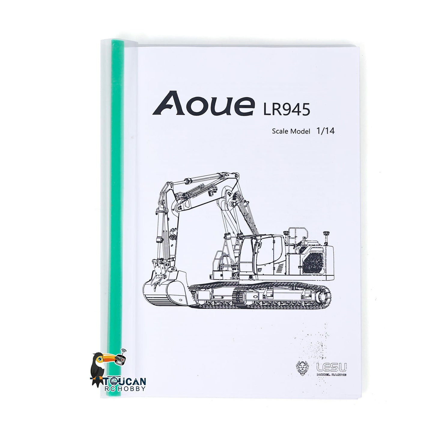 LESU Metal 1/14 3 Arms Aoue-LR945 Remote Control Hydraulic Tracked Excavator Unassembled RC Digger Model With Light System