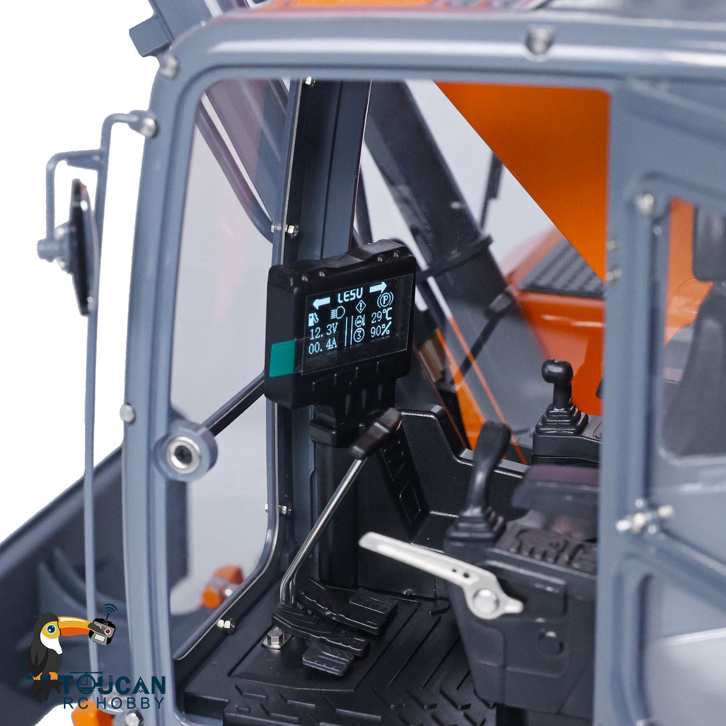 LESU 1/14 Metal RC Hydraulic Excavator Tracked 3 Arms Aoue ET26L With PL18EV Radio System GPS Assembled Diggers Vehicle Model