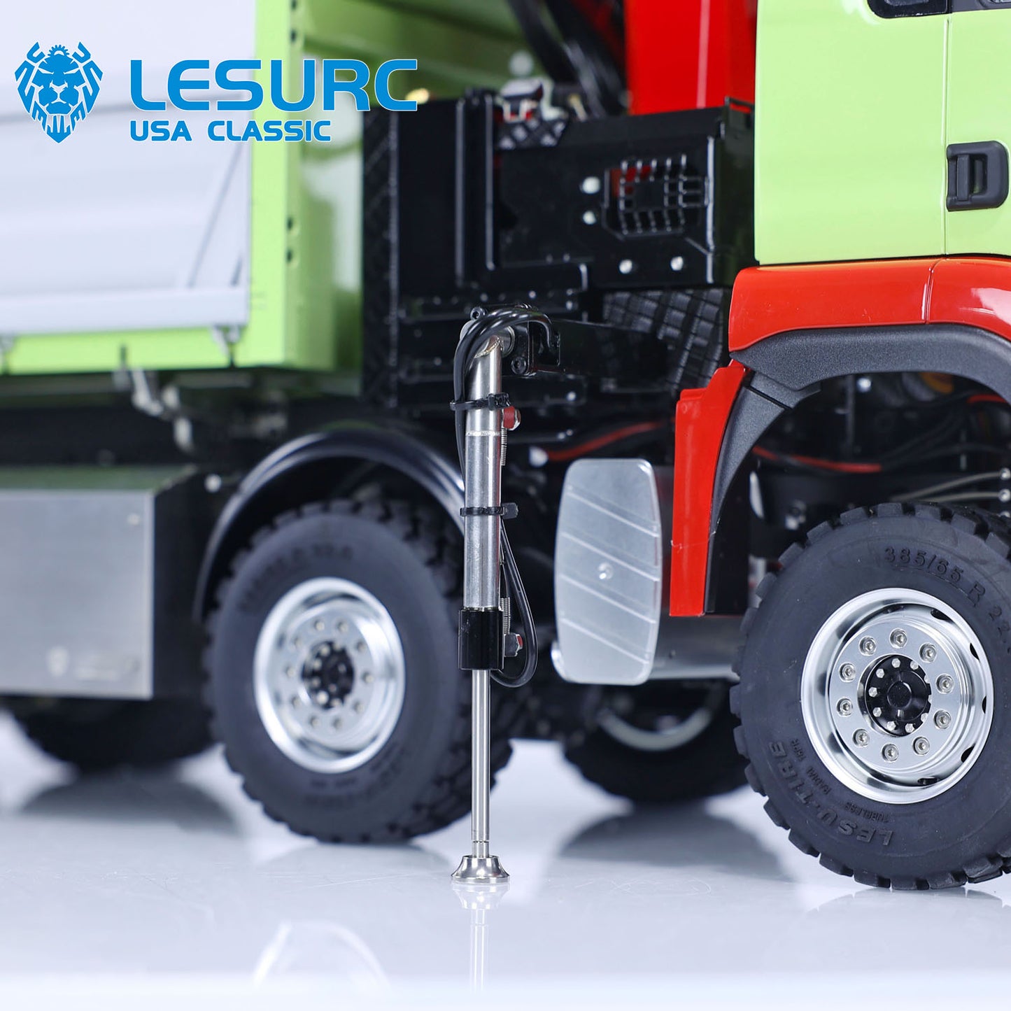 LESU Z0063 1/14 Metal 8X8 Hydraulic RC Dump Truck 3 Way Tipper with Crane 2 Speed Transmission 7CH Valve Light Sound for Construction Model Hobbyists