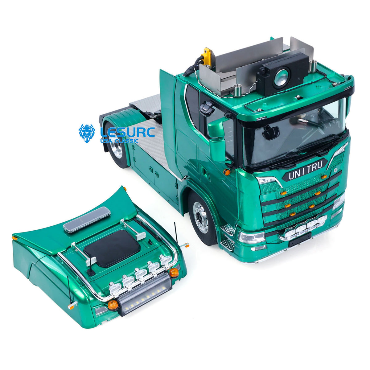 IN Stock TOUCAN Z008 1/14 4x4 Metal Chassis RC Tractor Truck with 2Speed Gearbox Magnetic High Roof Chassis Suspension Smoke FlySky ST8 Radio Controller Light Sound
