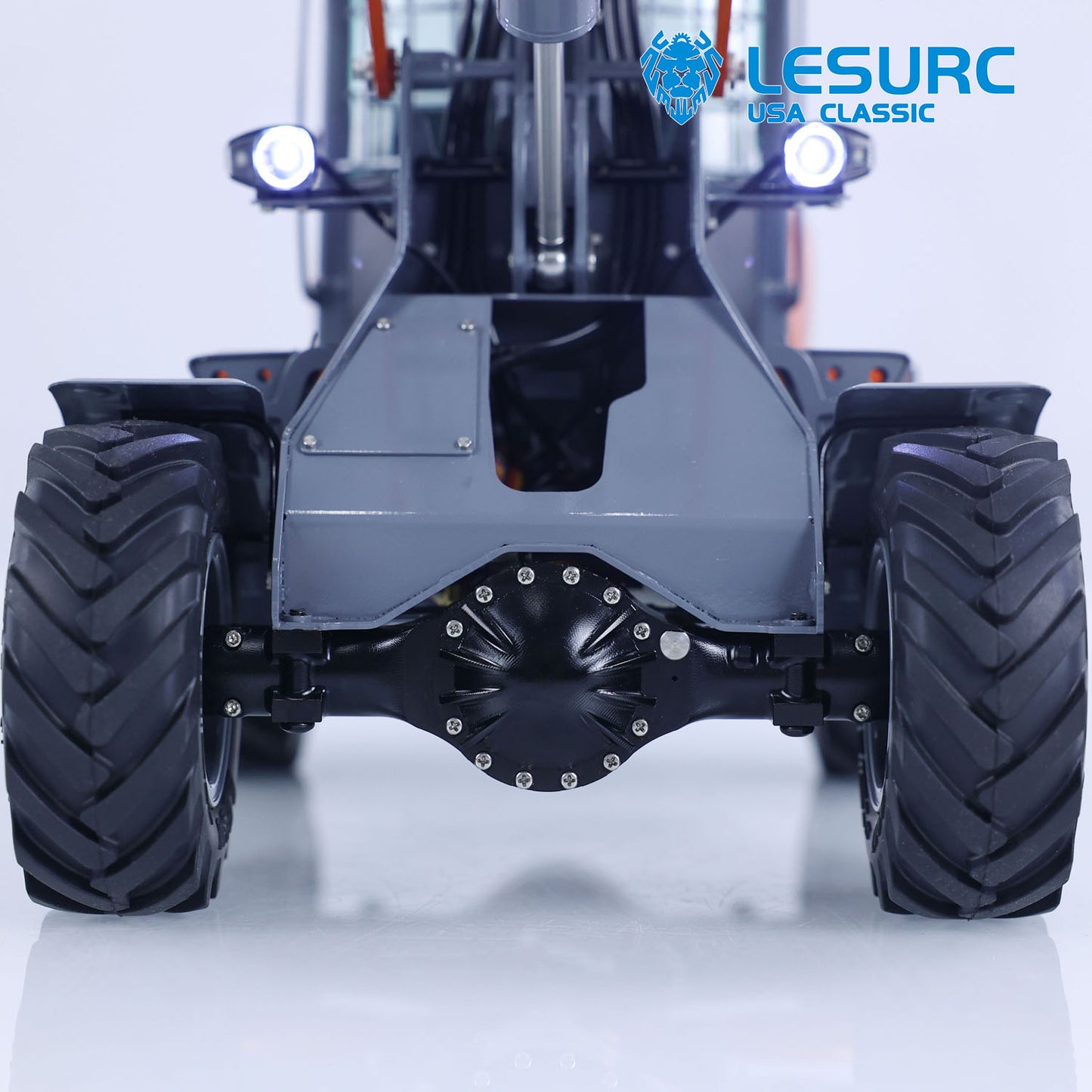 US STOCK LESU Metal 1/14 Hydraulic RC Loader AOUE MCL8 RTR Remote Control Car Painted Assembled Lights Sounds Teshulianjie