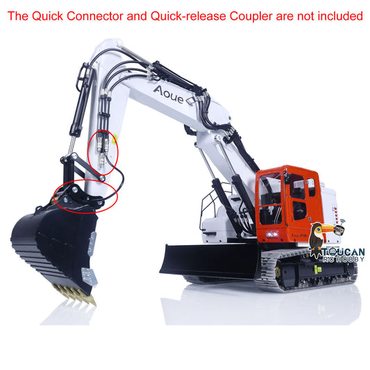 LESU 1/14 Metal RC Hydraulic Excavator Tracked 3 Arms Aoue ET26L With PL18EV Radio System GPS Assembled Diggers Vehicle Model