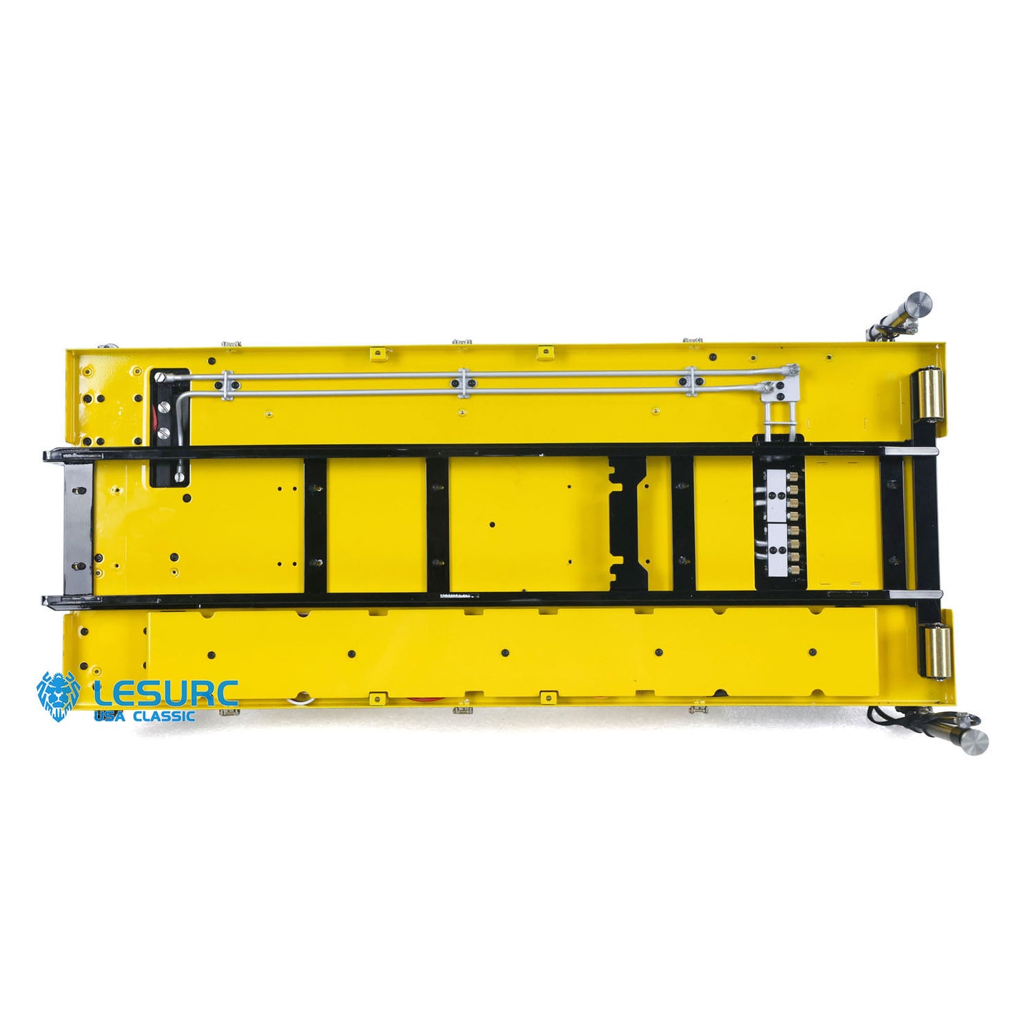 LESU 1/14 Stainless Steel Cargo Box Hydraulic Crane with 7CH Valve Pump Lights for Z0031 Z0017 Z0036 Z0016 20160901 RC Roll Off Dumper