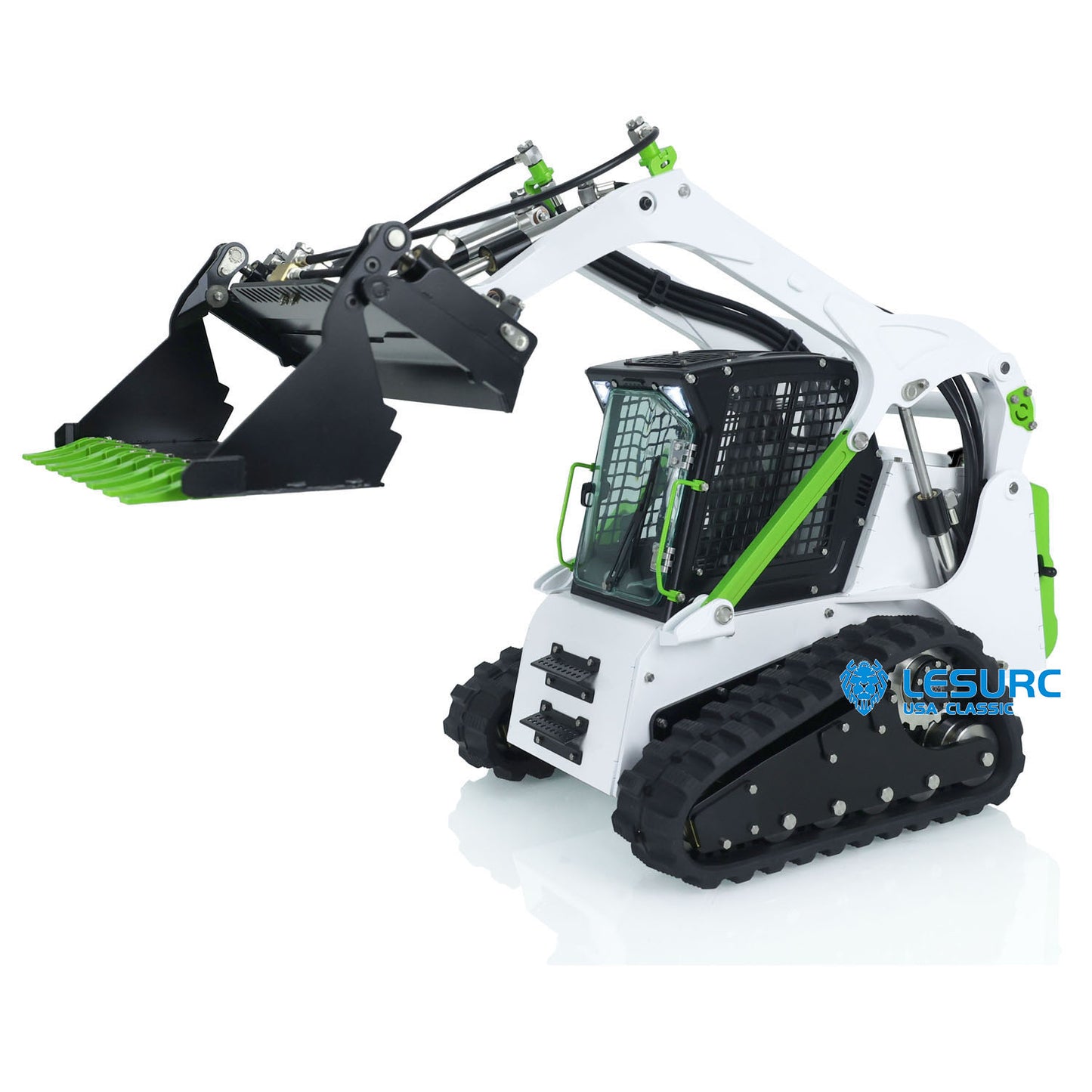 LESU 1/14 Aoue LT5 Remote Controlled Hydraulic Loader Skid-Steer Ready To Run Radio Tracked Car W/ Controller Battery DIY Parts