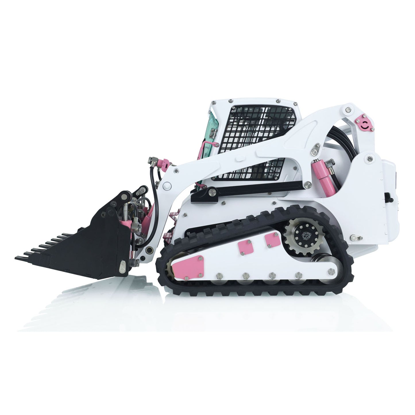 LESU 1/14 Aoue-LT5 Remote Control Tracked Skid-Steer Loader RC Hydraulic Loader RTR Rotating LED Light Battery Radio