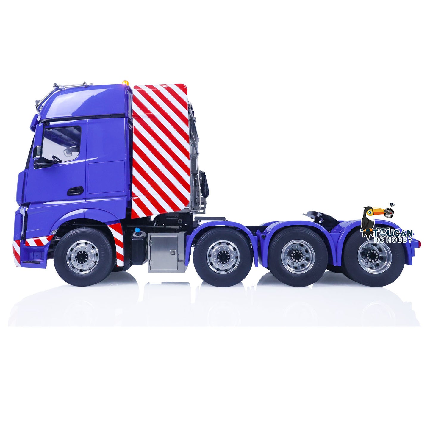 TOUCAN 1/14 LESU RC Tractor Truck 8X8 with Metal Heavy Chassis 3-speed Transmission Equipment Rack Front Hook Remote Control Vehicle Customized Model