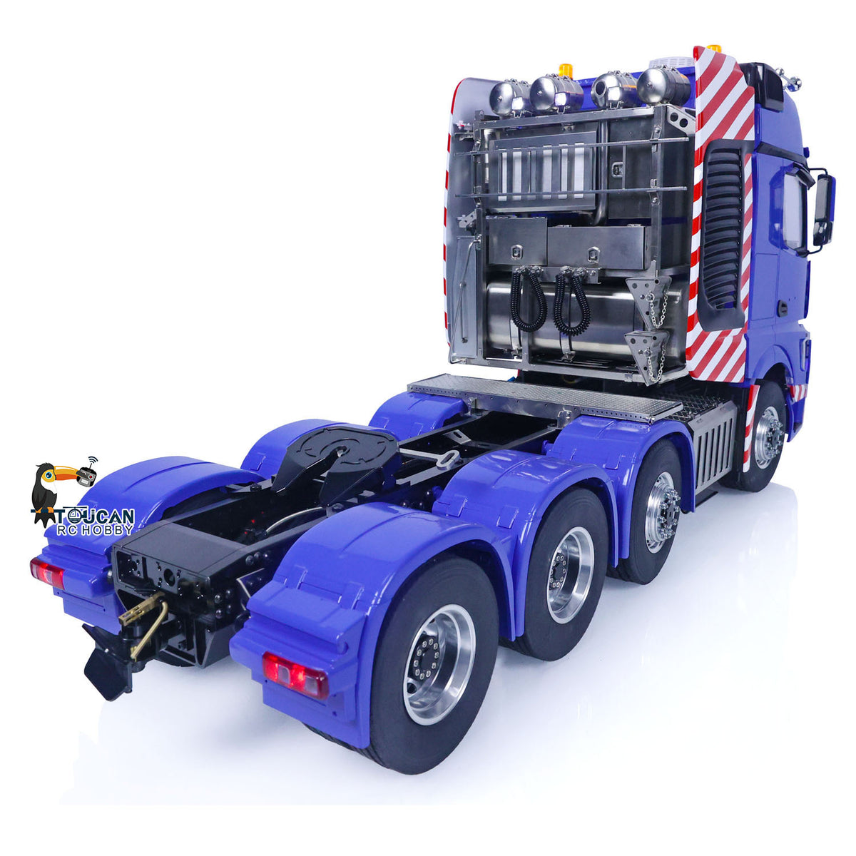 TOUCAN 1/14 LESU RC Tractor Truck 8X8 with Metal Heavy Chassis 3-speed Transmission Equipment Rack Front Hook Remote Control Vehicle Customized Model