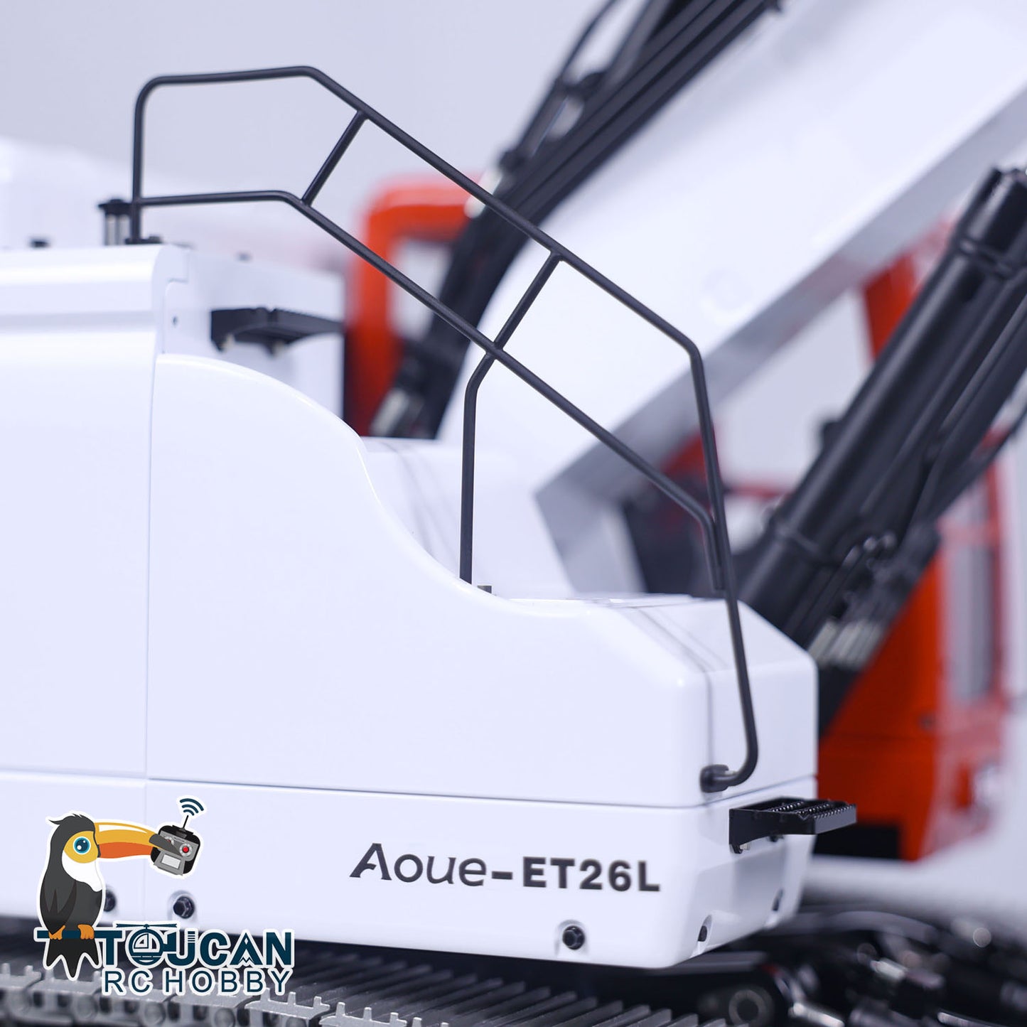 Metal LESU 1/14 RC Hydraulic Short Tail 3 Arms Tracked Excavator Model Aoue ET26L Digger With Radio System Simulated GPS