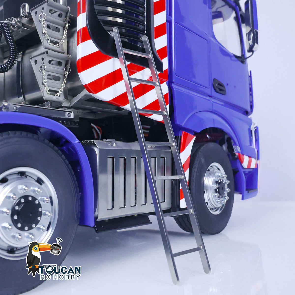 TOUCAN 1/14 LESU RC Tractor Truck 8X8 with Metal Heavy Chassis 3-speed Transmission Equipment Rack Front Hook Remote Control Vehicle Customized Model