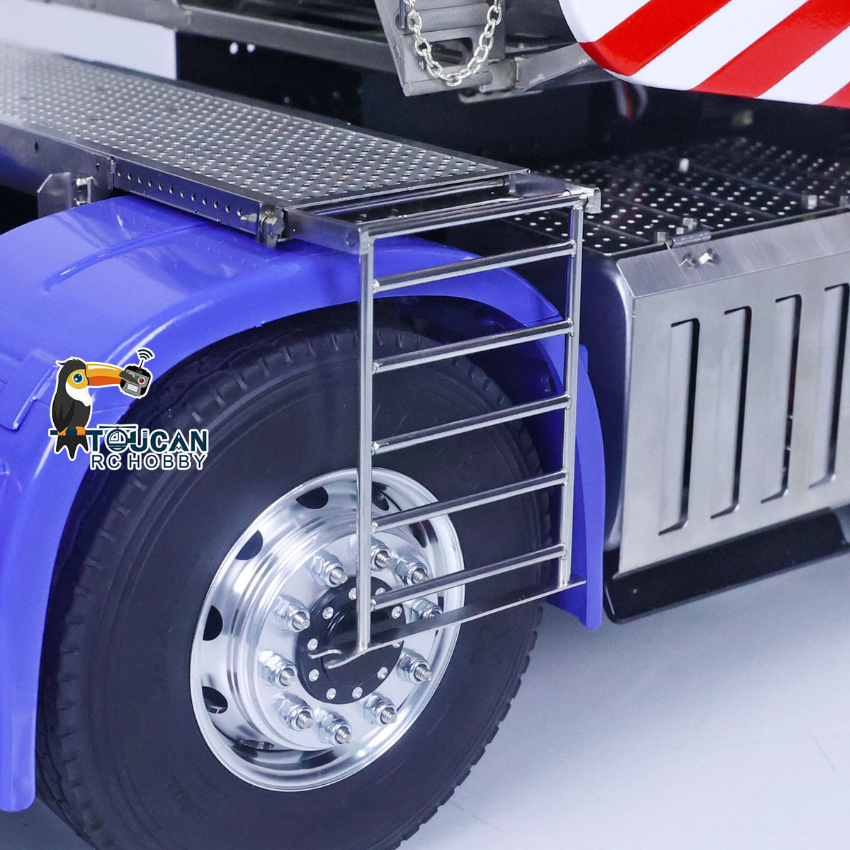 TOUCAN 1/14 LESU RC Tractor Truck 8X8 with Metal Heavy Chassis 3-speed Transmission Equipment Rack Front Hook Remote Control Vehicle Customized Model