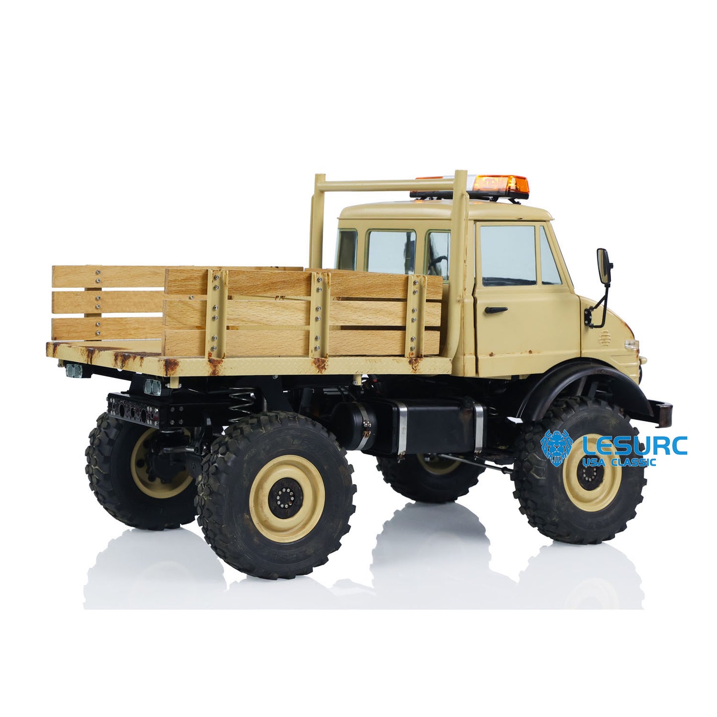 LESU UM406 1/10 Metal RC Off-Road Vehicle 2-Speed Transmission Winch Alloy Wheel Hubs Sound Light System FS I6S Radio Controller