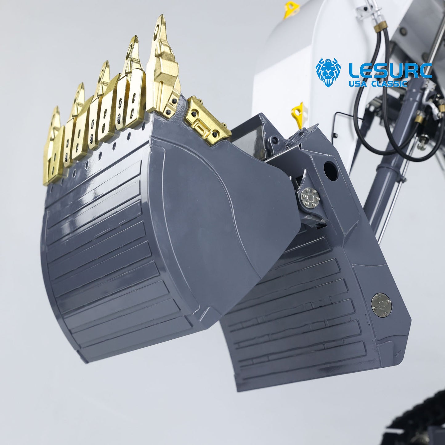 LESU Aoue 9150 1/14 Metal RC Digger B0010 Hydraulic Excavator with Dual Pump Lifting Ladder 5CH Valve Light System for Scale Machinery Enthusiast