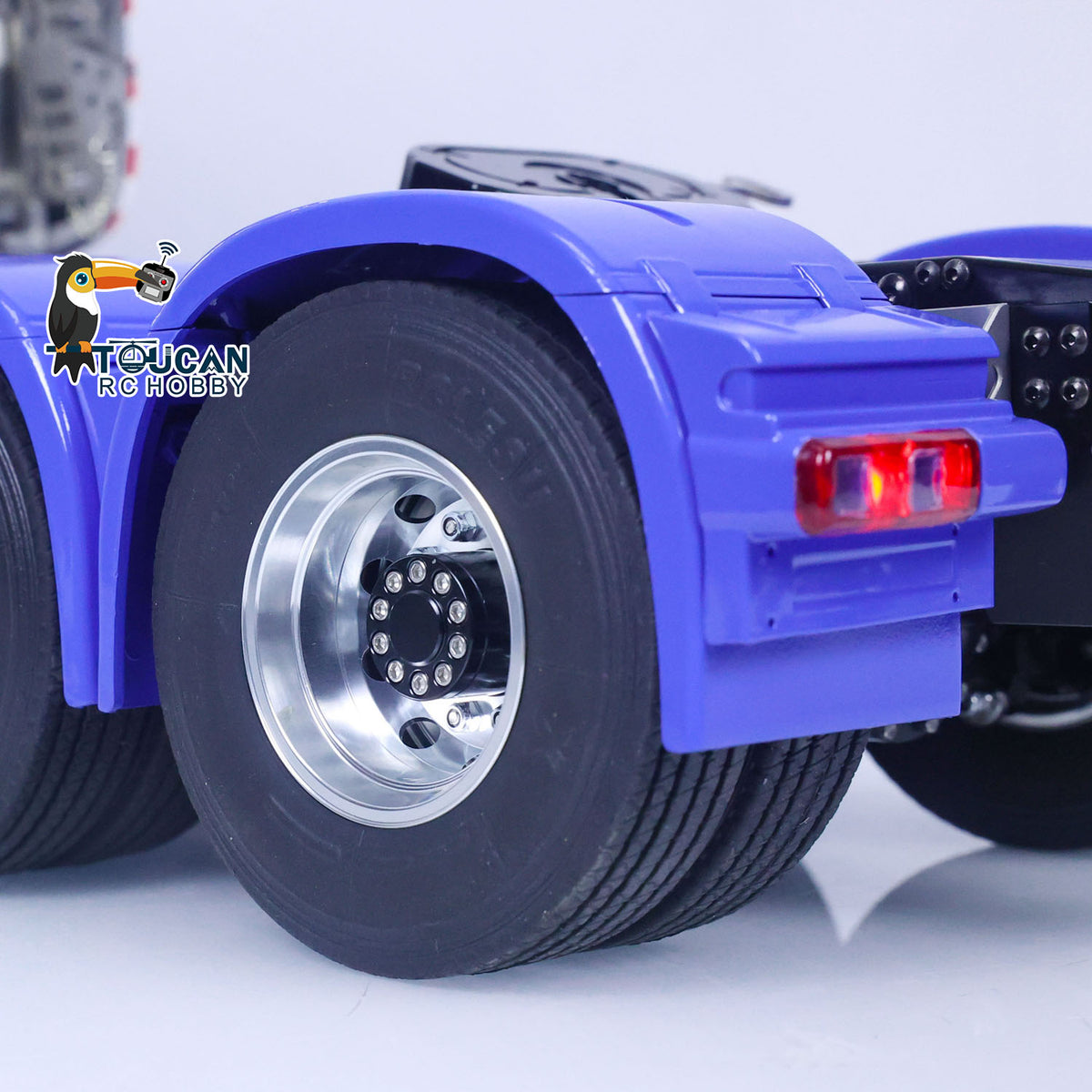 TOUCAN 1/14 LESU RC Tractor Truck 8X8 with Metal Heavy Chassis 3-speed Transmission Equipment Rack Front Hook Remote Control Vehicle Customized Model