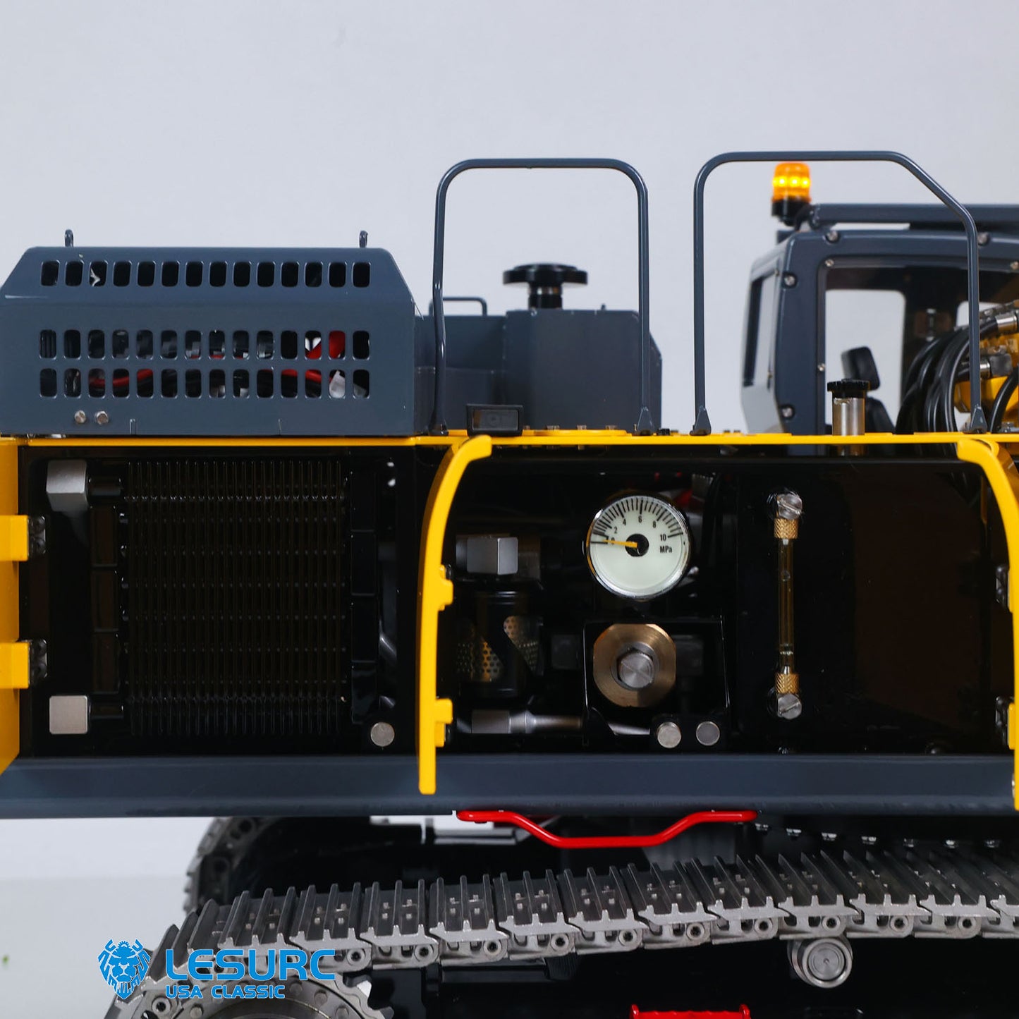 LESU SK500 1/14 Metal RC Hydraulic Excavator B0018 with FlySky PL18EV Lite Radio Controller 6CH Valves Light System for Construction Hobbyists