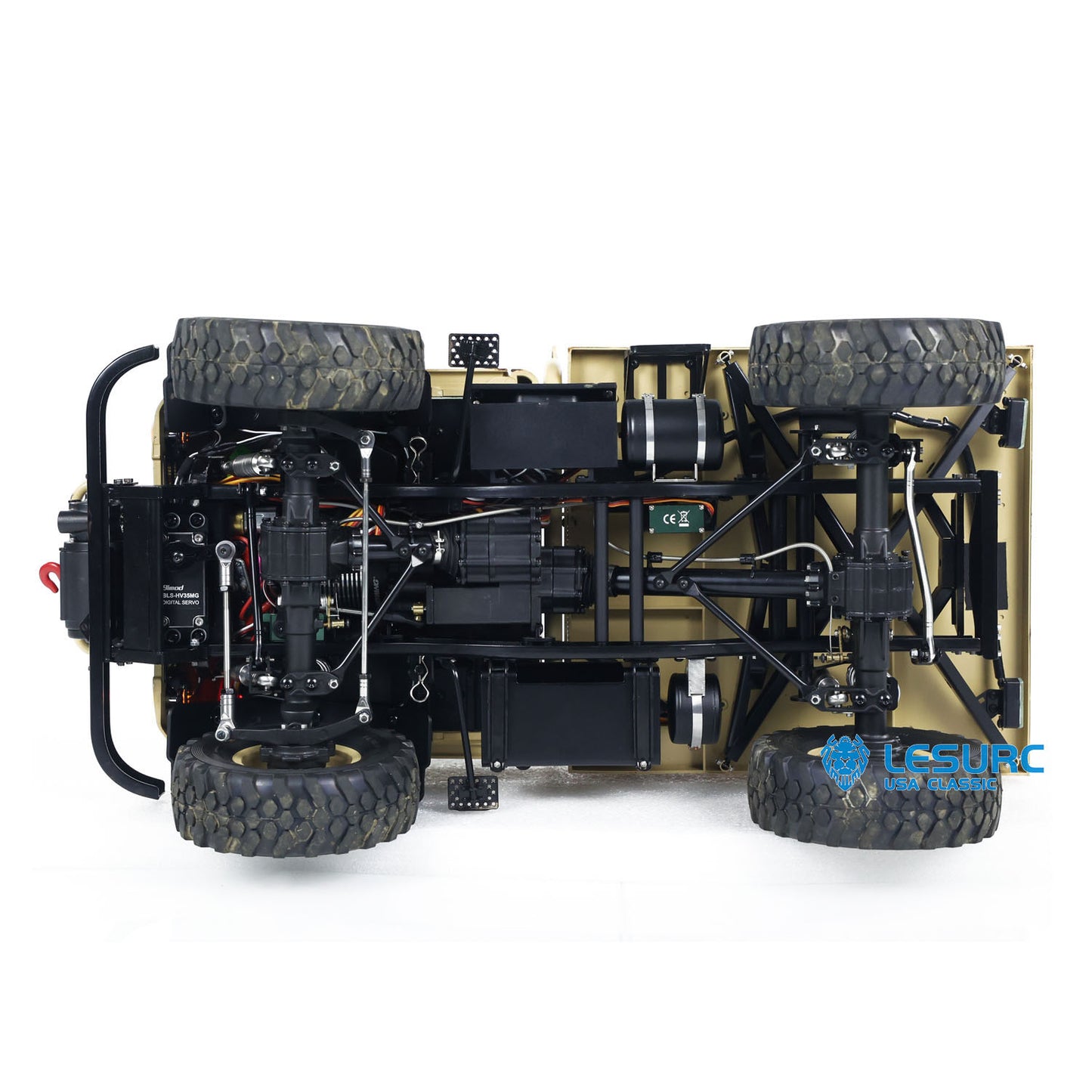 LESU UM406 1/10 Metal RC Off-Road Vehicle 2-Speed Transmission Winch Alloy Wheel Hubs Sound Light System FS I6S Radio Controller