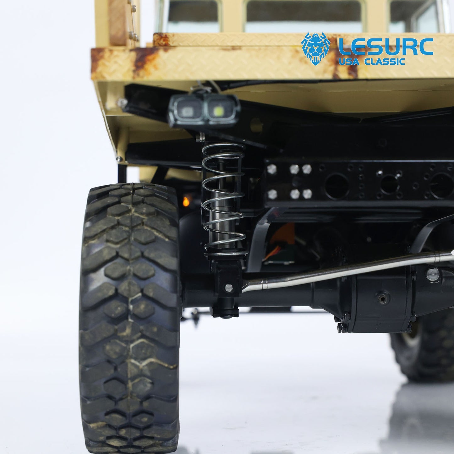 4x4 1/10 Scale RC Off-Road Vehicle LESU Metal RAVE-UM406 Remote Control Climbing Truck Model W/ Sound Light System Motor Servo ESC