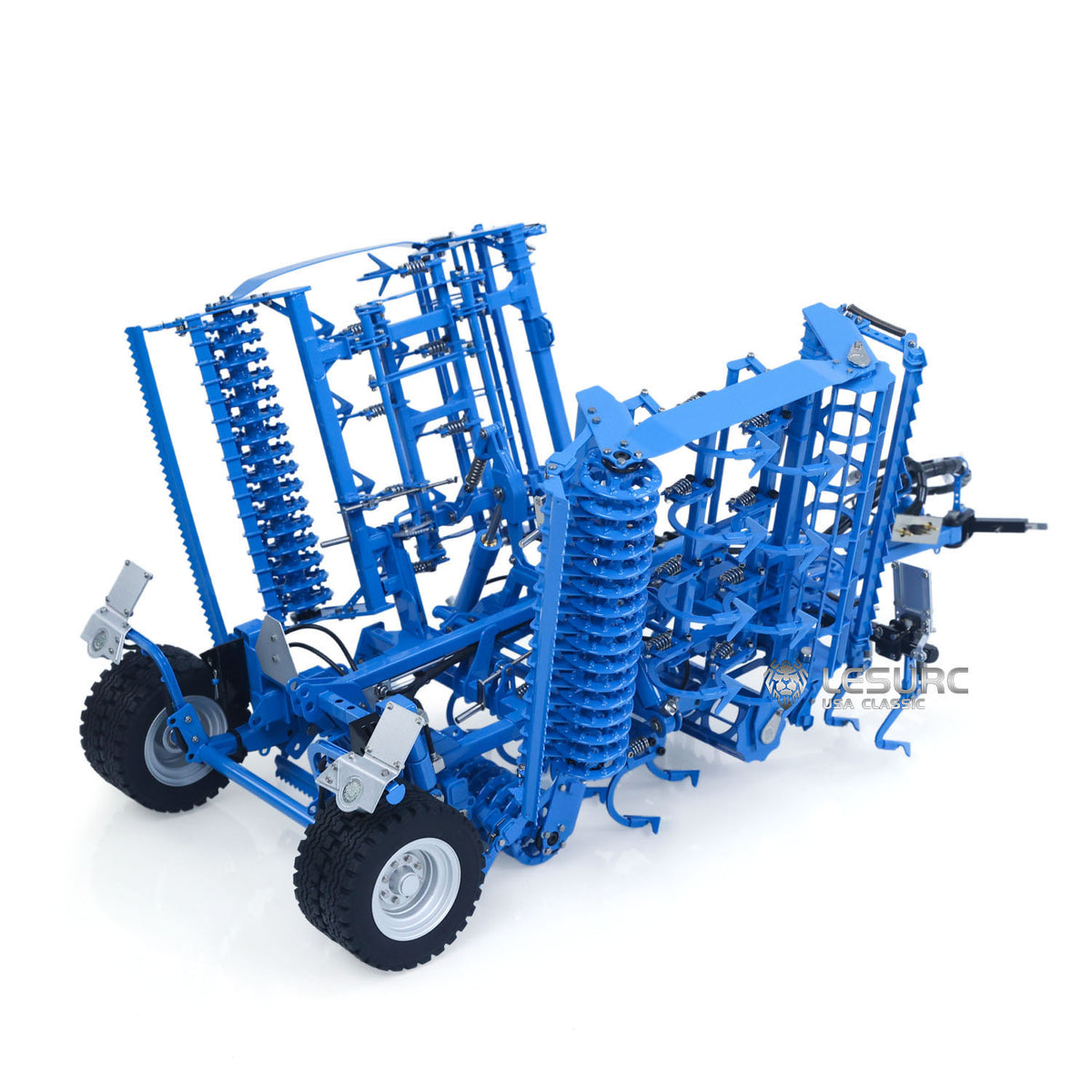 11.11 Flash Sale LESU Metal K500 Seedbed Pre-sowing Soil Preparation Machine Planter Plough Hydraulic Mounted Reversible Plow C0072 for 1/14 RC Hydraulic Tractor AOUE 1050 Model