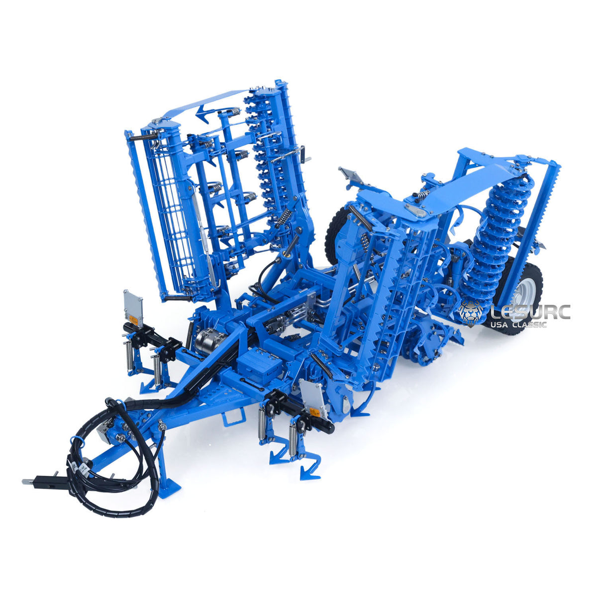 11.11 Flash Sale LESU Metal K500 Seedbed Pre-sowing Soil Preparation Machine Planter Plough Hydraulic Mounted Reversible Plow C0072 for 1/14 RC Hydraulic Tractor AOUE 1050 Model