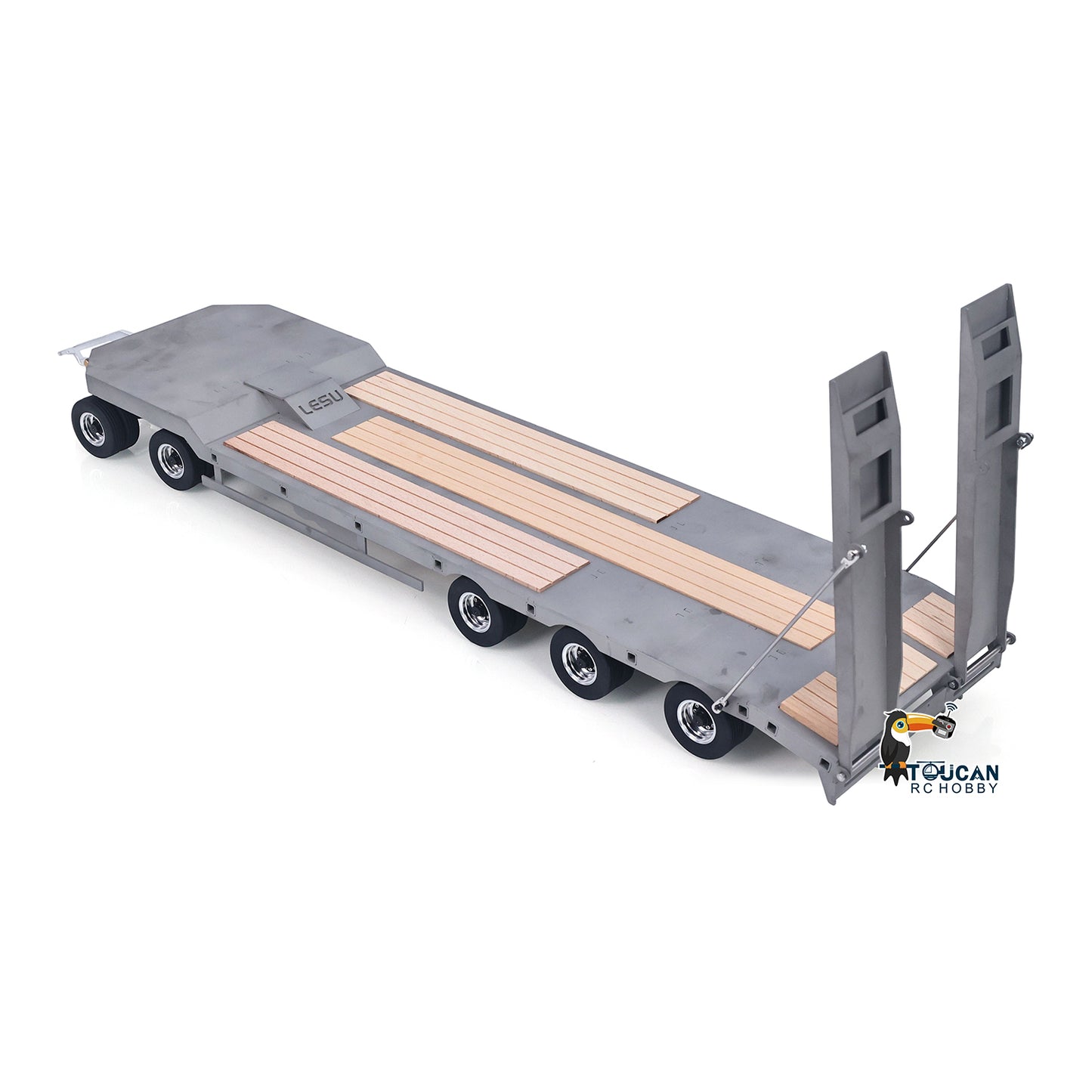 LESU 1/14 Scale RC Metal Trailer Plate for Radio Controlled Construction Truck Vehicle Update Accessory 887.6*190*78MM