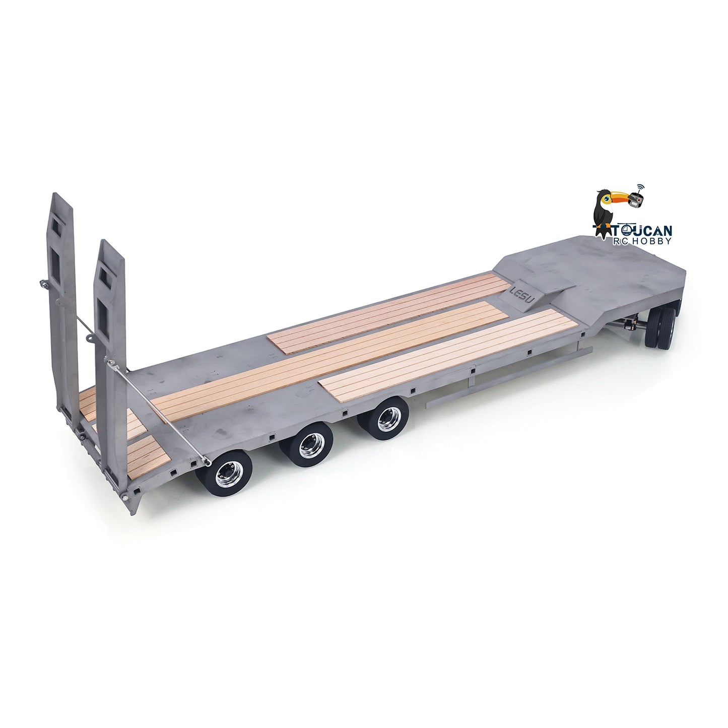 LESU 1/14 Scale RC Metal Trailer Plate for Radio Controlled Construction Truck Vehicle Update Accessory 887.6*190*78MM