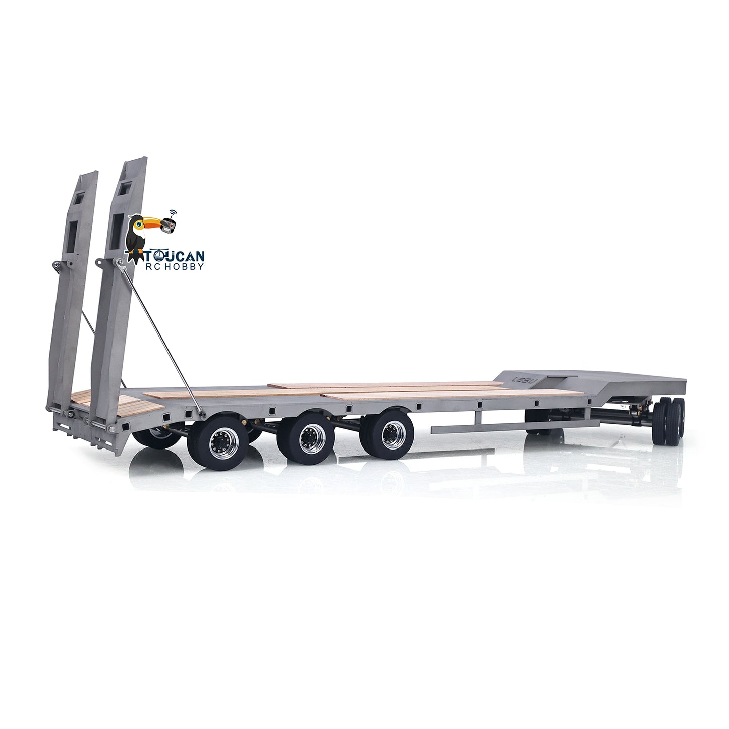 LESU 1/14 Scale RC Metal Trailer Plate for Radio Controlled Construction Truck Vehicle Update Accessory 887.6*190*78MM