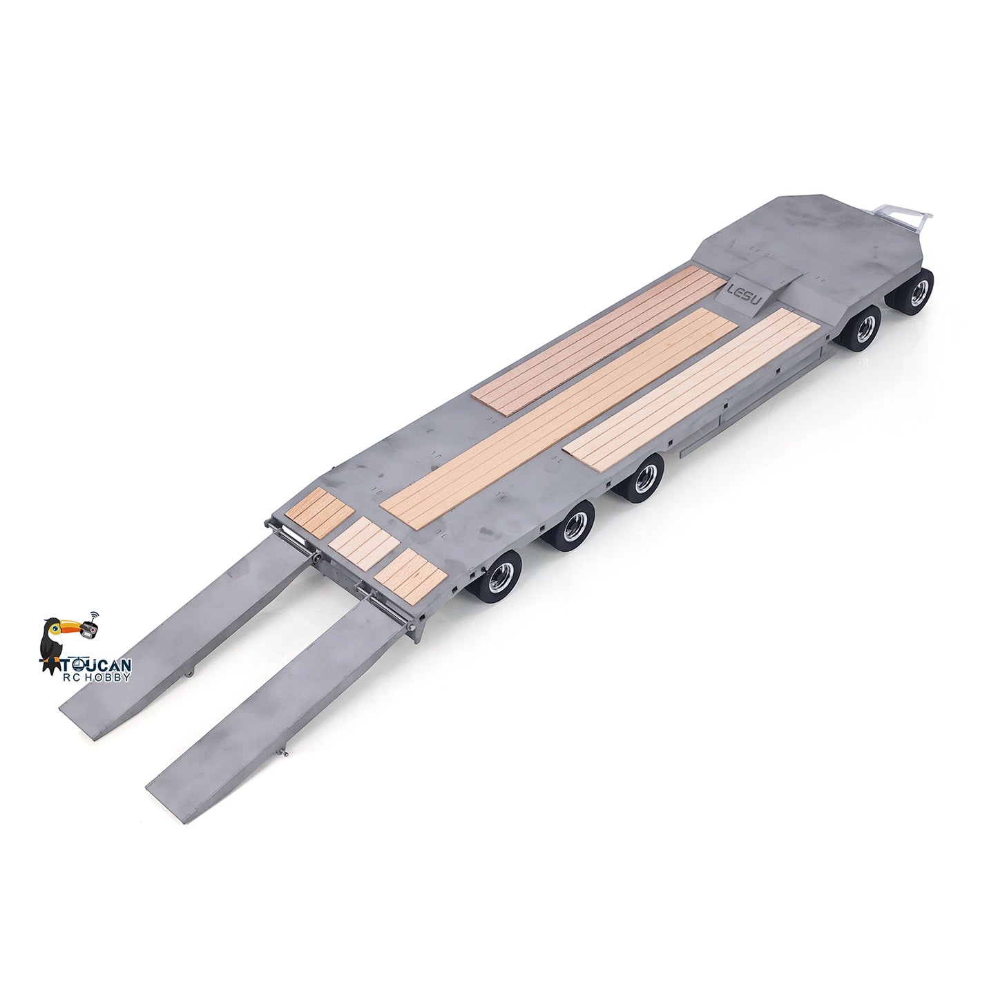 LESU 1/14 Scale RC Metal Trailer Plate for Radio Controlled Construction Truck Vehicle Update Accessory 887.6*190*78MM