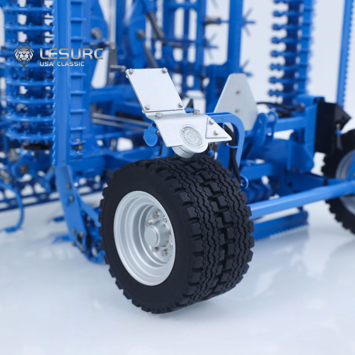 11.11 Flash Sale LESU Metal K500 Seedbed Pre-sowing Soil Preparation Machine Planter Plough Hydraulic Mounted Reversible Plow C0072 for 1/14 RC Hydraulic Tractor AOUE 1050 Model