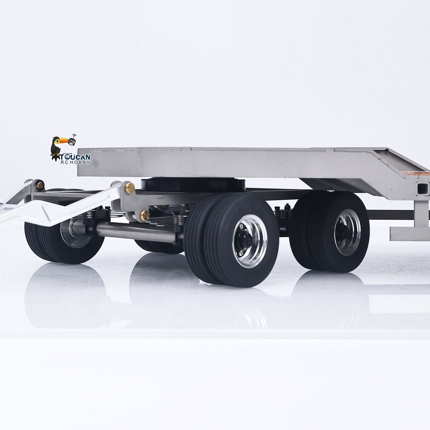 LESU 1/14 Scale RC Metal Trailer Plate for Radio Controlled Construction Truck Vehicle Update Accessory 887.6*190*78MM
